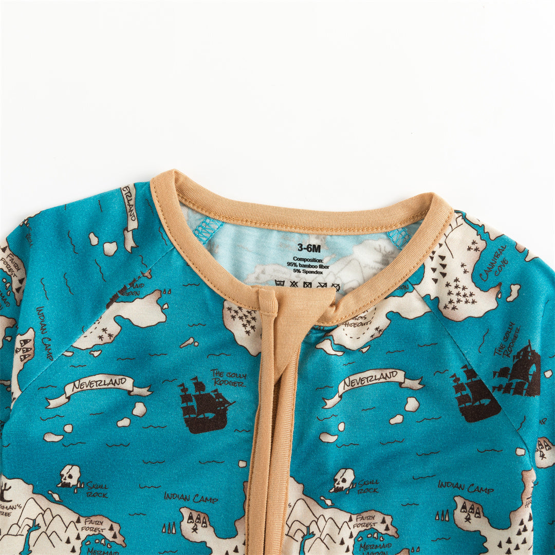 Land And Ocean Bamboo Baby Zippy Pajama