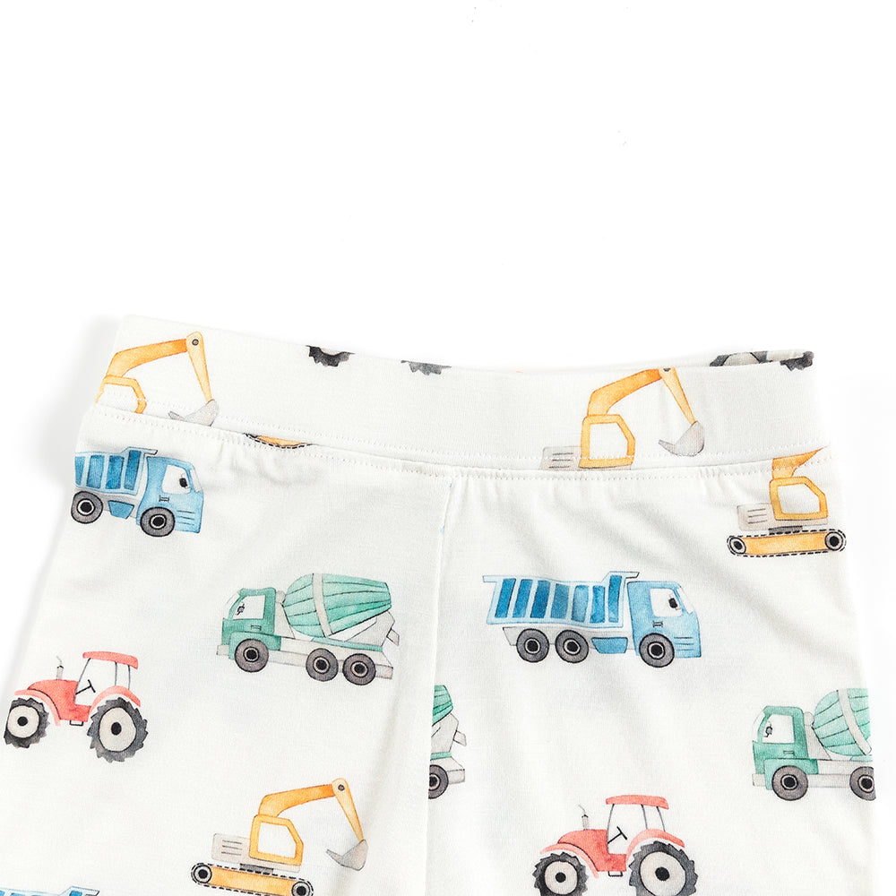 북유럽 드림 풀 그린 패턴 대나무 여름 파자마 반바지 세트