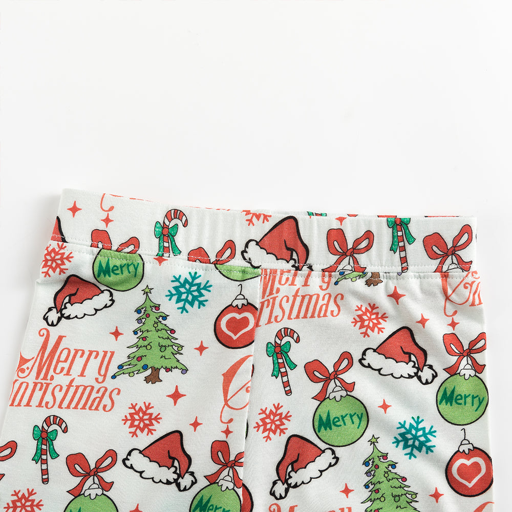 Merry Christmas Santa Hat Bamboo Long Sleeve Pajama Set