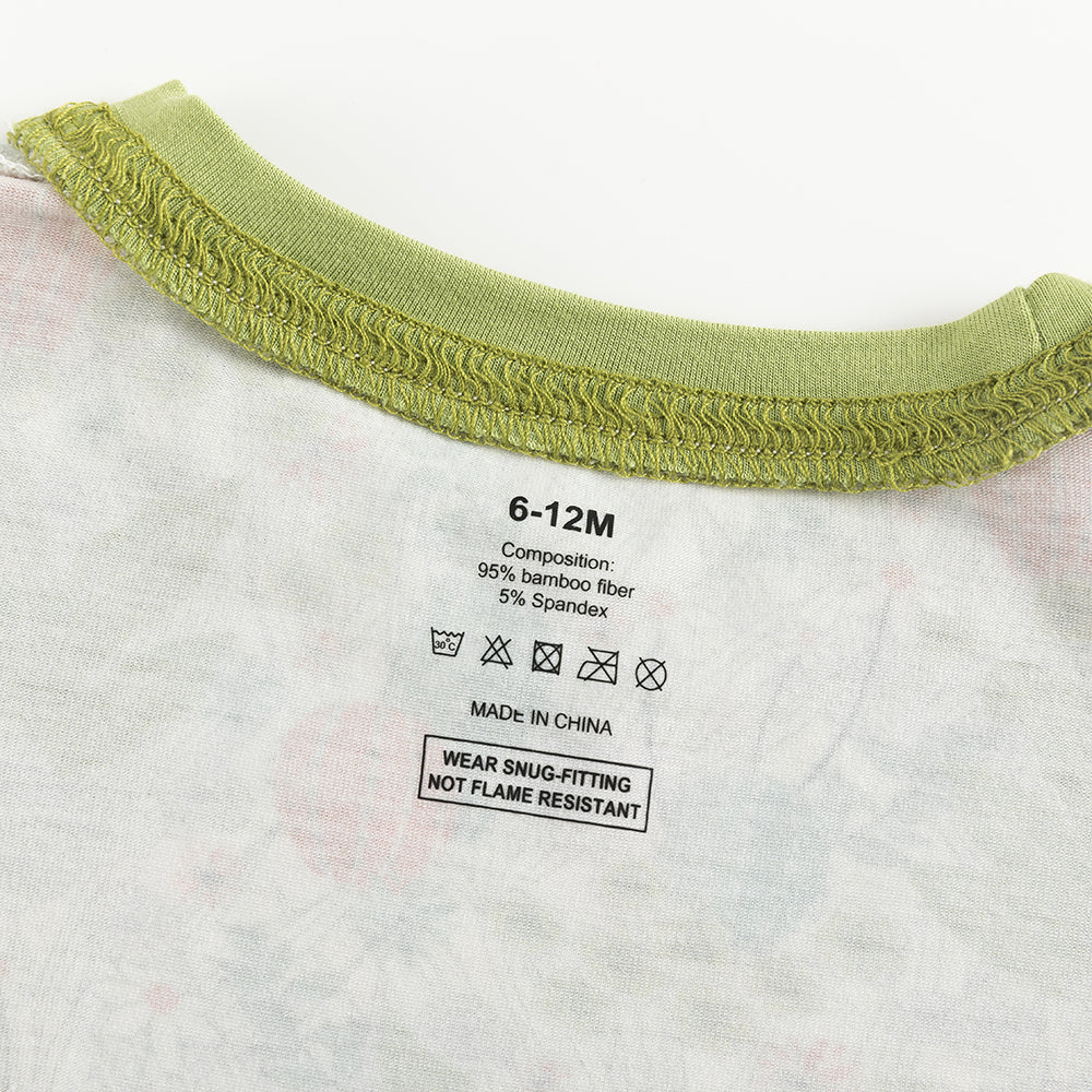 Plant Cactus Bamboo Long Sleeve Pajama Set