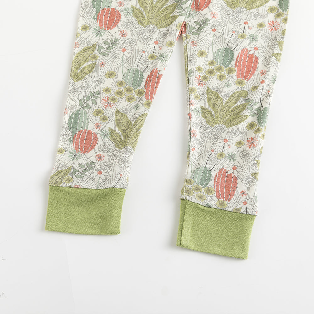 Plant Cactus Bamboo Long Sleeve Pajama Set
