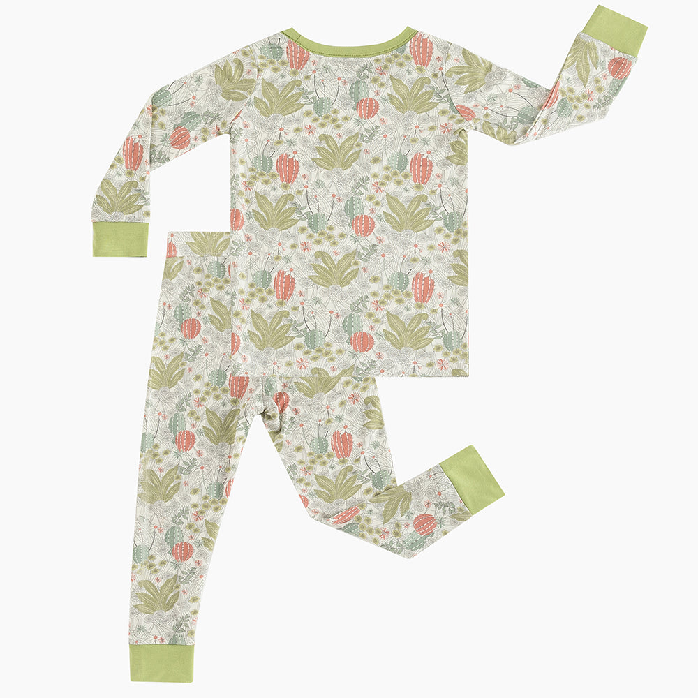 Plant Cactus Bamboo Long Sleeve Pajama Set