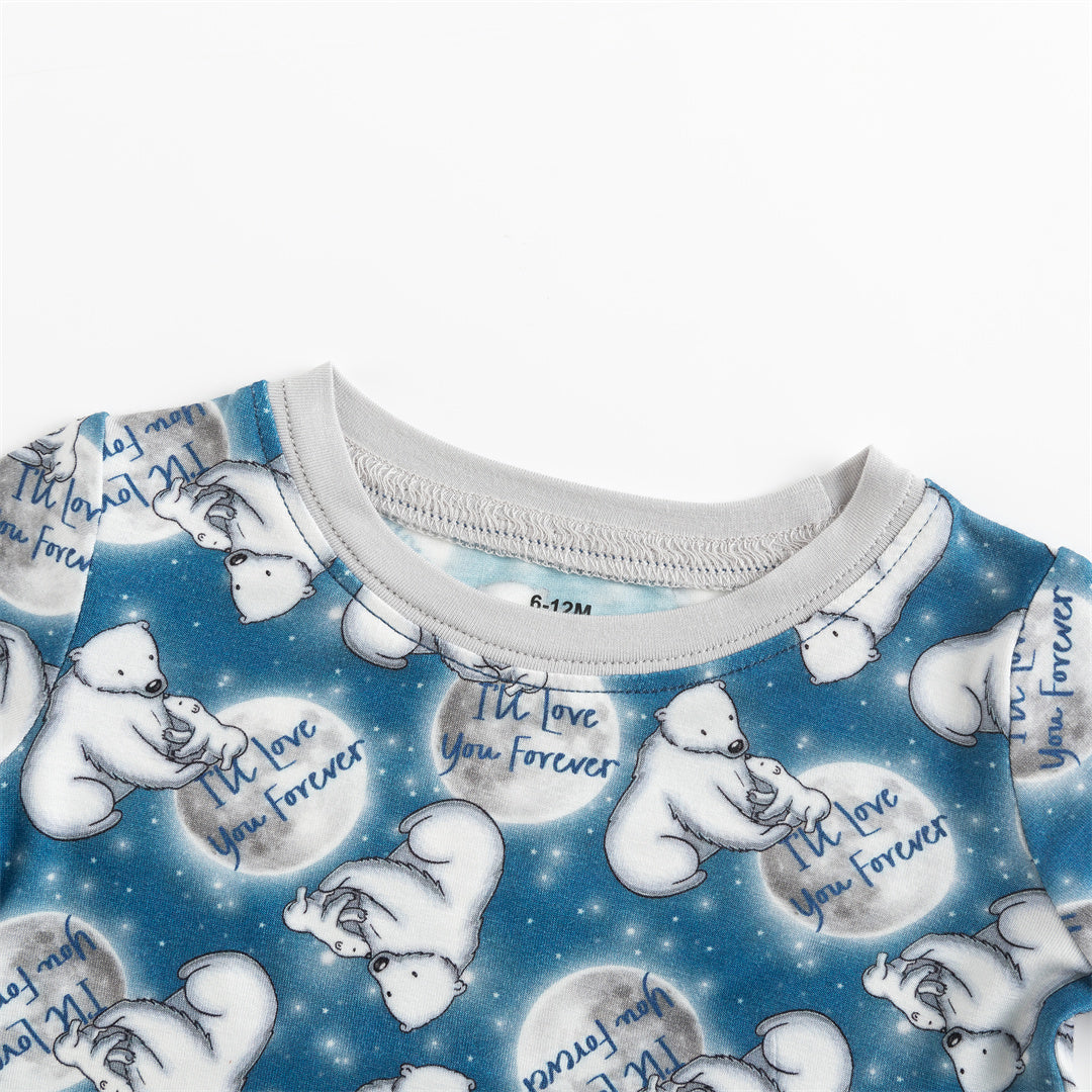 Polar Bear Bamboo Long Sleeve Kids Pajama Set