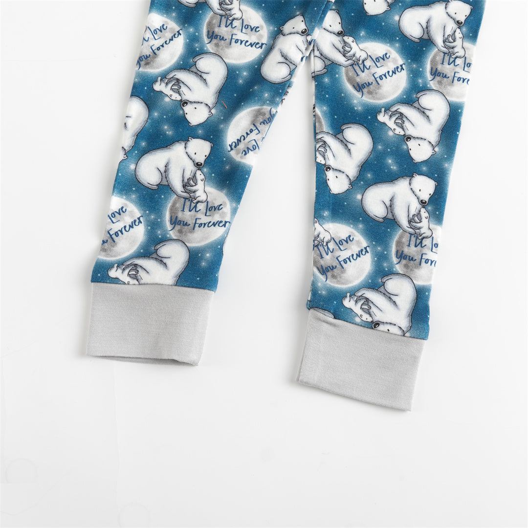 Polar Bear Bamboo Long Sleeve Kids Pajama Set