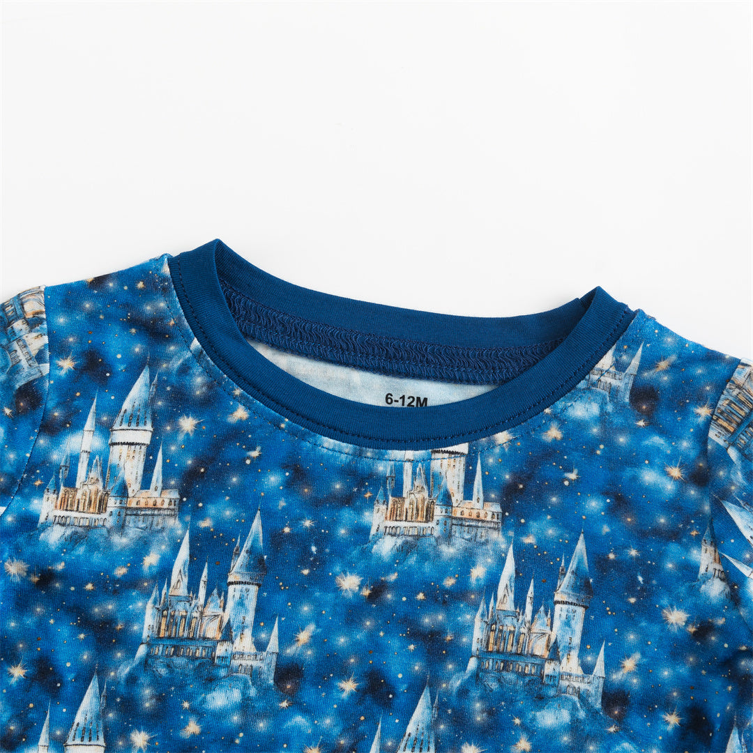 Castles Two-Piece Bamboo Long Sleeve Pajamas Set