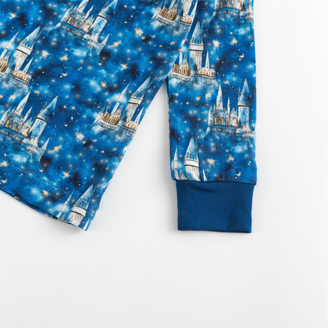 Castles Two-Piece Bamboo Long Sleeve Pajamas Set