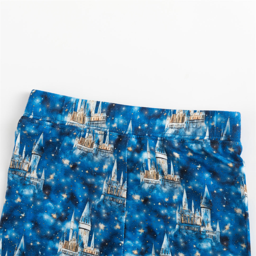 Castles Two-Piece Bamboo Long Sleeve Pajamas Set