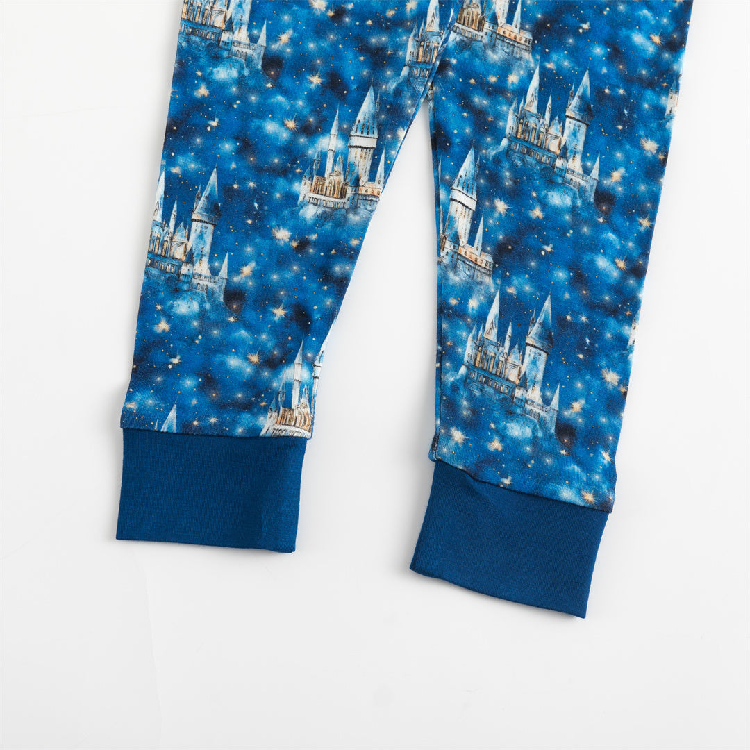 Castles Two-Piece Bamboo Long Sleeve Pajamas Set