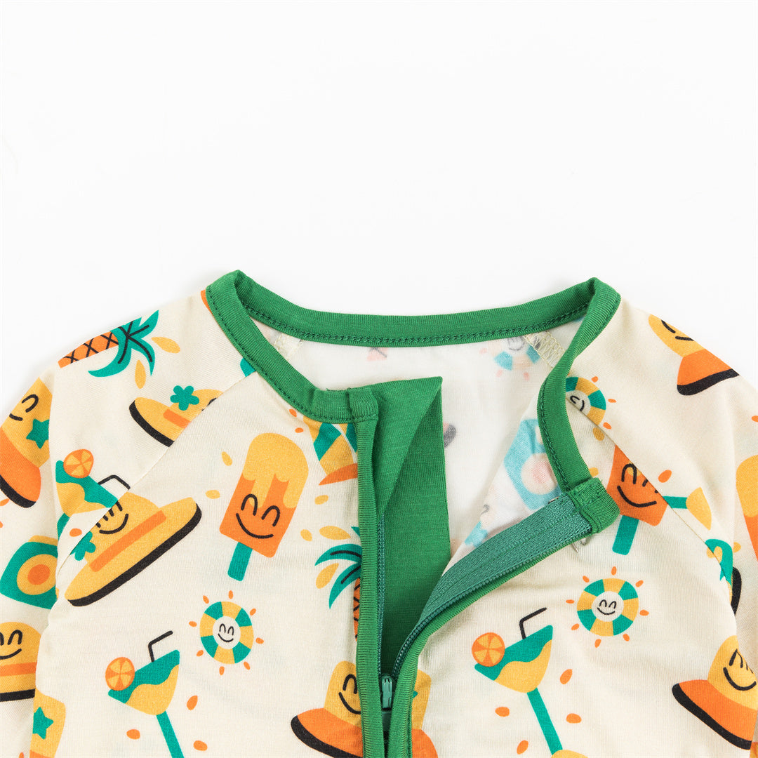 Summer Popsicle Smiley Bamboo Baby Zippy Pajama