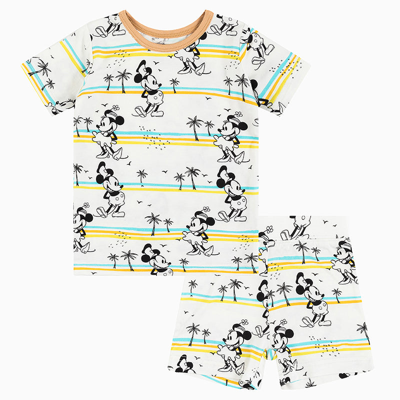 Mouse Palm Tree Bamboo Baby Two-Pieces Pajama Set