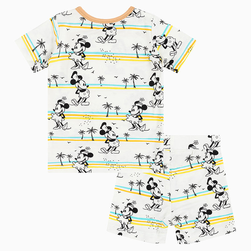 Mouse Palm Tree Bamboo Baby Two-Pieces Pajama Set