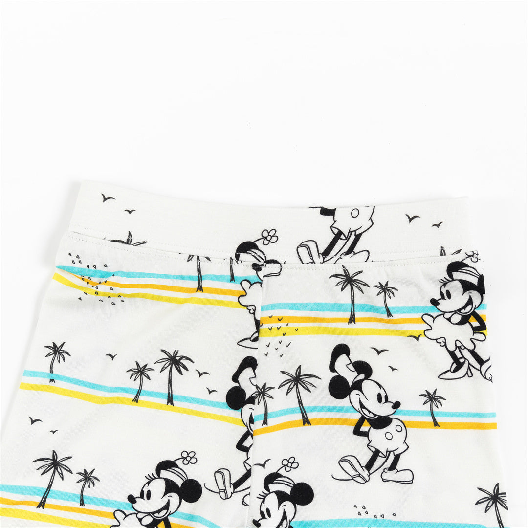 Mouse Palm Tree Bamboo Baby Two-Pieces Pajama Set