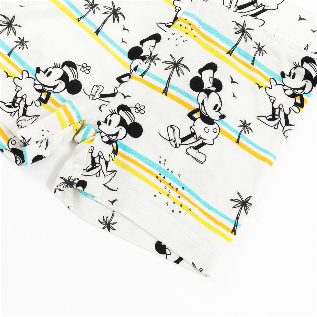 Mouse Palm Tree Bamboo Baby Two-Pieces Pajama Set