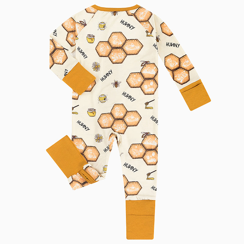 Honey Sweet Bee Bamboo Viscose Zippy Romper