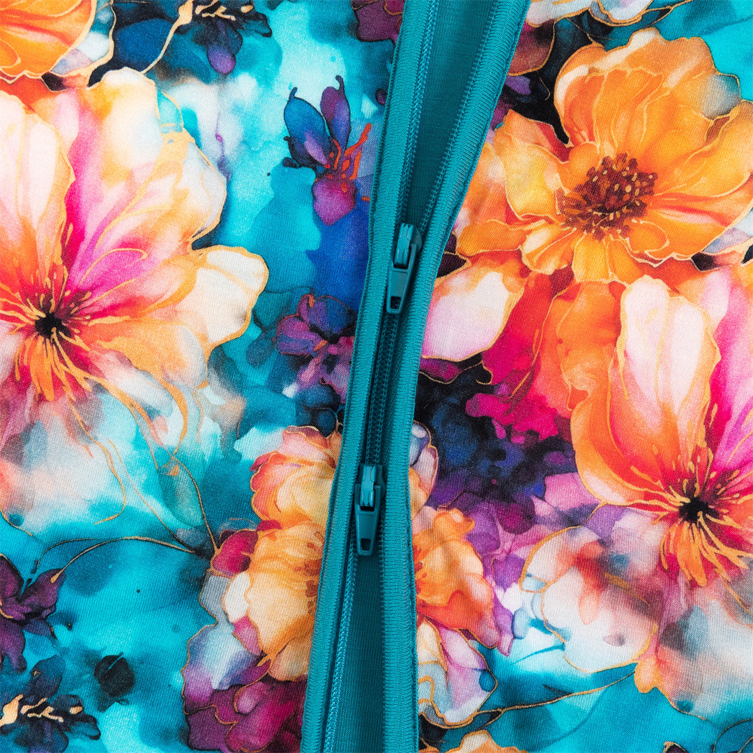 Ink Flowers Bamboo Baby Zippy Pajama