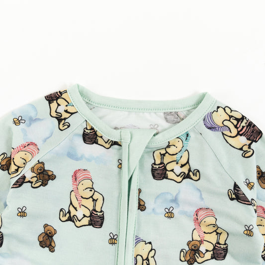 Silly Little Bear Bamboo Sleeper 1 bamboo clothing design - baby apparel bamboo clothing with custom design - baby wear front view