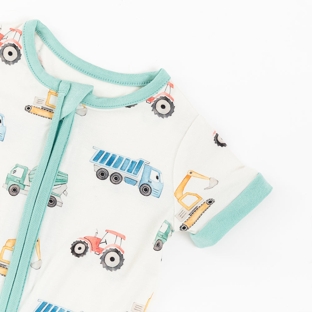 북유럽 드림 잔디 녹색 패턴 짧은 대나무 지피 아기 장난 꾸러기