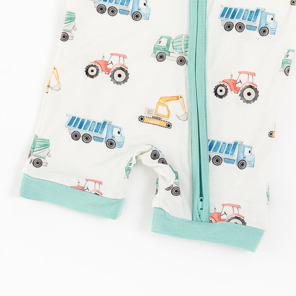 북유럽 드림 잔디 녹색 패턴 짧은 대나무 지피 아기 장난 꾸러기