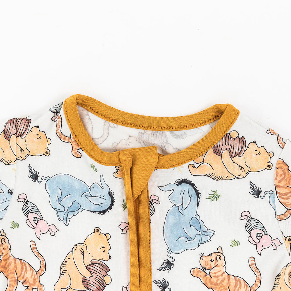 북유럽 드림 잔디 녹색 패턴 짧은 대나무 지피 아기 장난 꾸러기