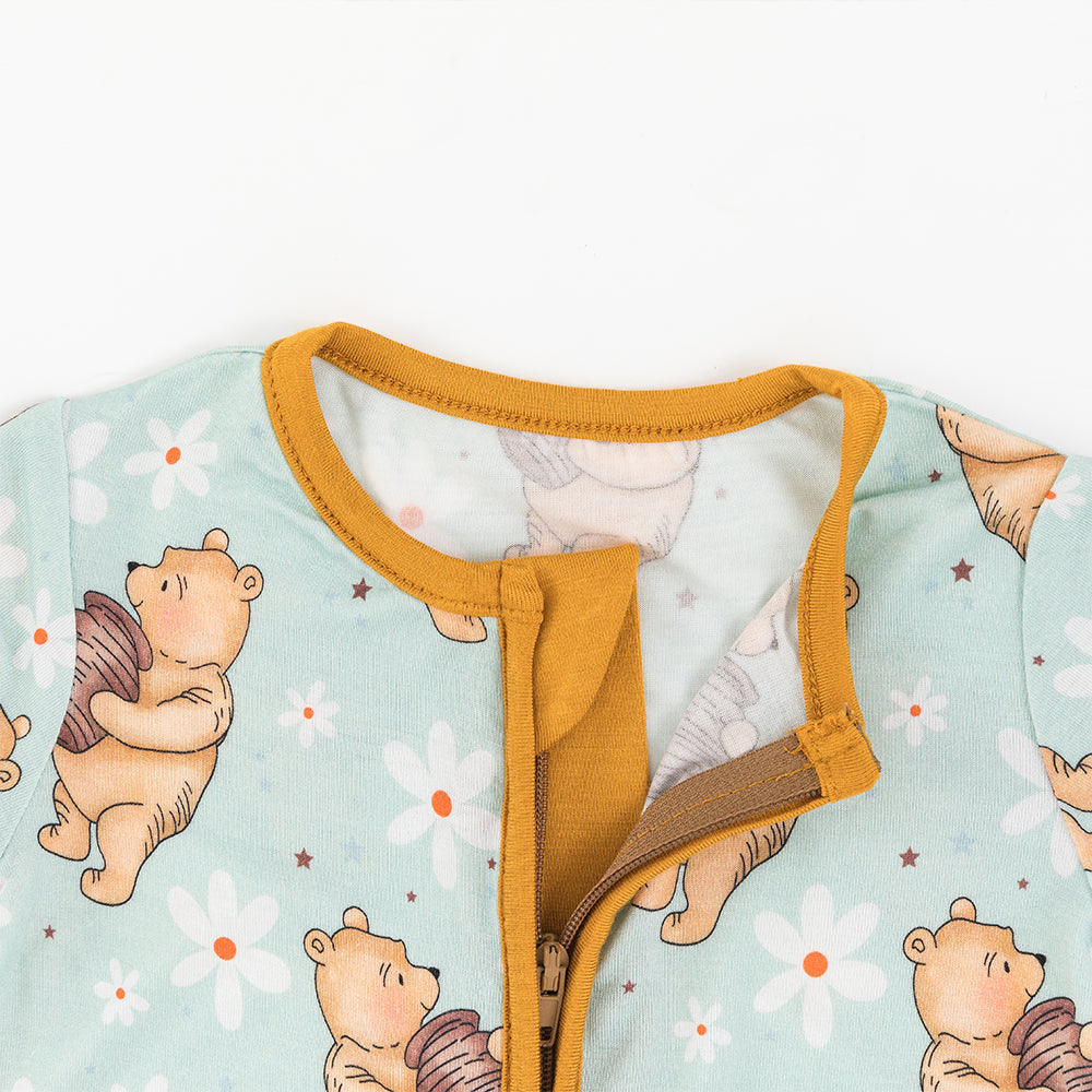 Nordic Dreams Grass Green Pattern court Bamboo Zippy Baby Baber