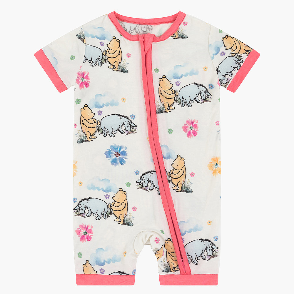 북유럽 드림 잔디 녹색 패턴 짧은 대나무 지피 아기 장난 꾸러기