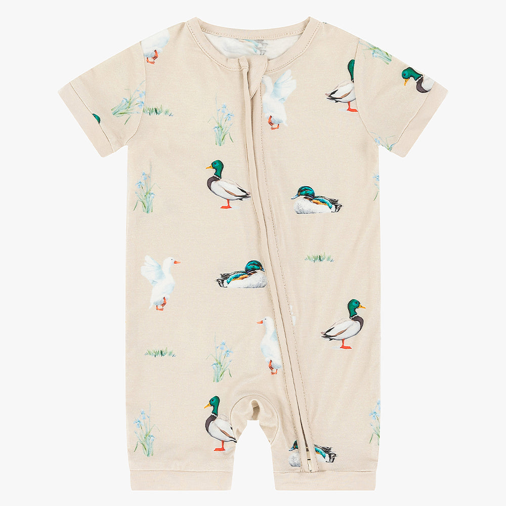 북유럽 드림 잔디 녹색 패턴 짧은 대나무 지피 아기 장난 꾸러기