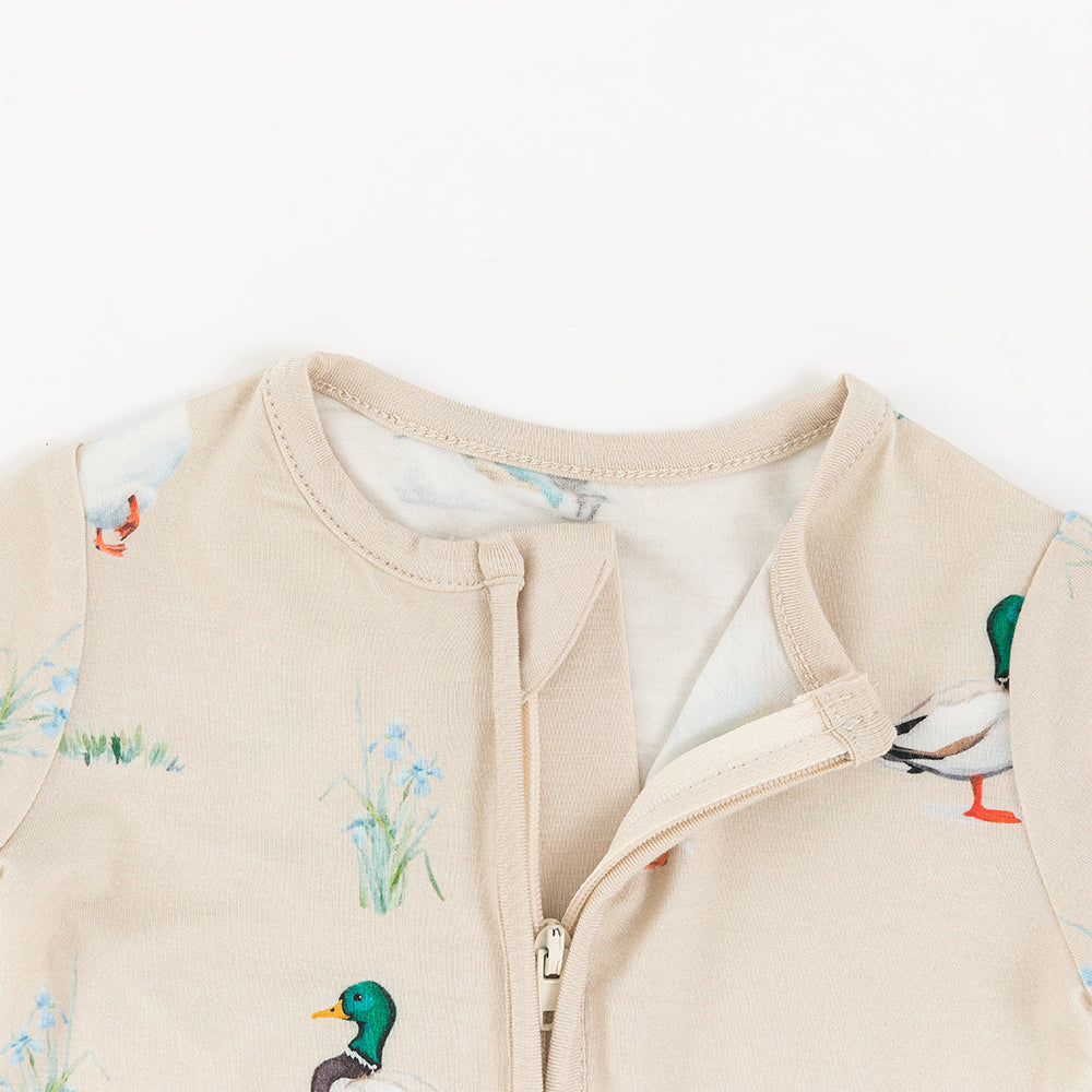 북유럽 드림 잔디 녹색 패턴 짧은 대나무 지피 아기 장난 꾸러기