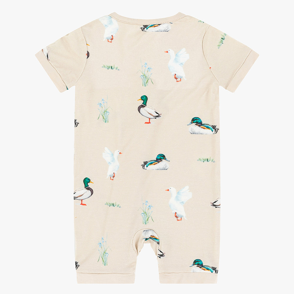 북유럽 드림 잔디 녹색 패턴 짧은 대나무 지피 아기 장난 꾸러기