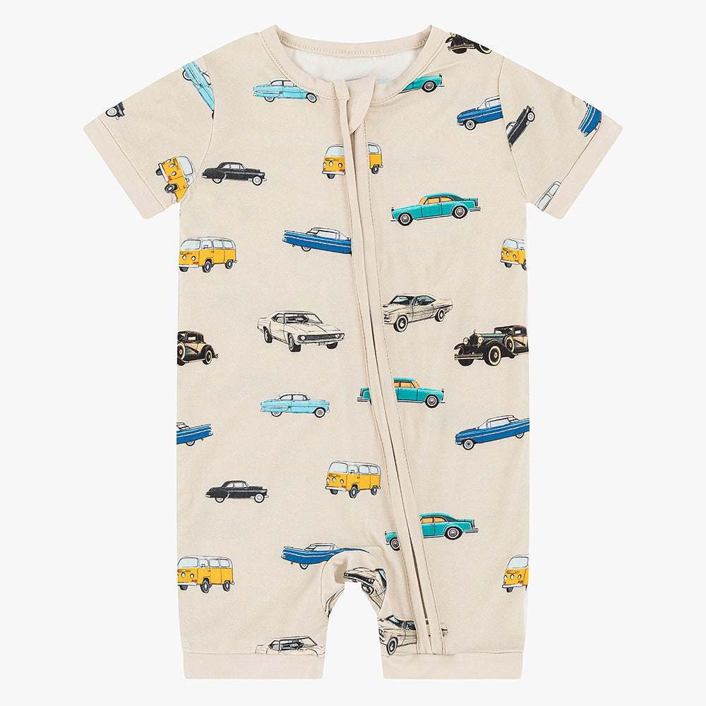 북유럽 드림 잔디 녹색 패턴 짧은 대나무 지피 아기 장난 꾸러기