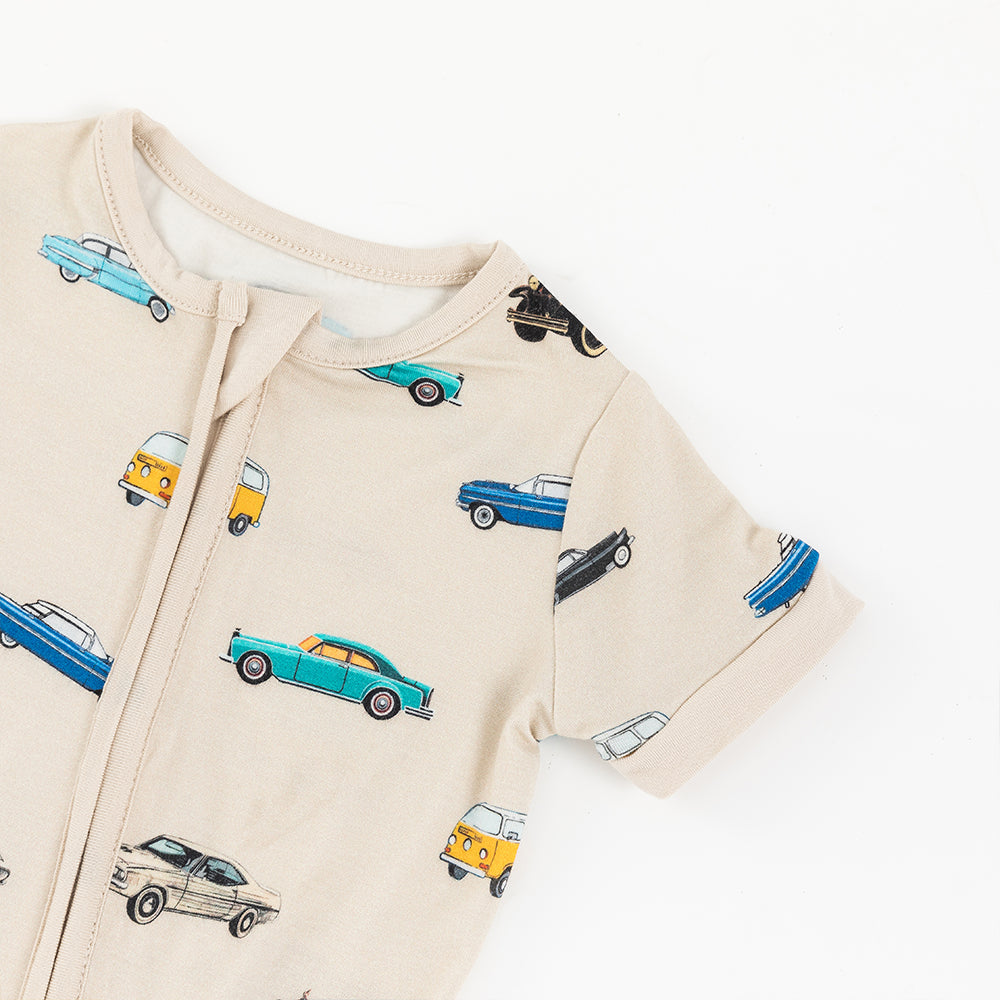 북유럽 드림 잔디 녹색 패턴 짧은 대나무 지피 아기 장난 꾸러기