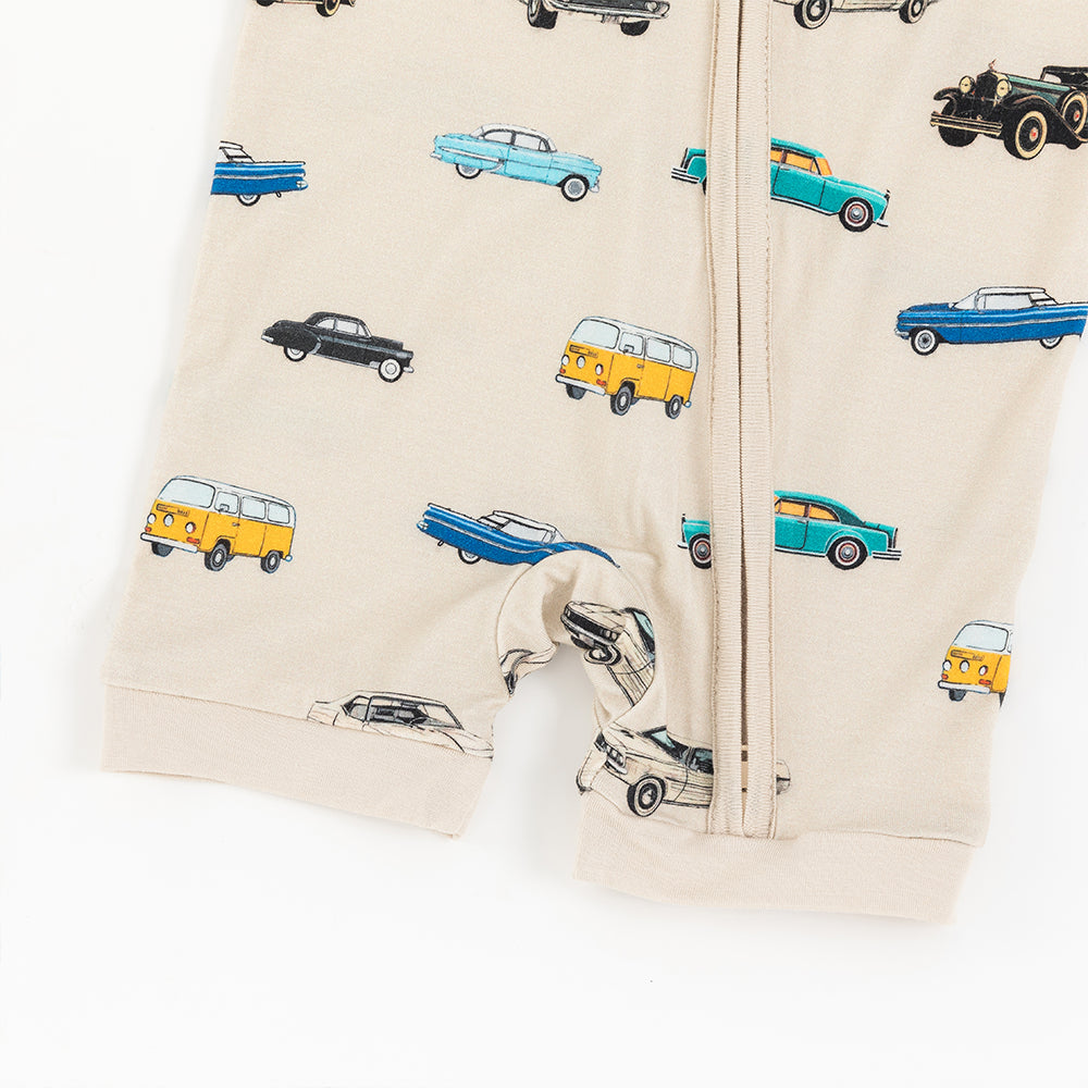 북유럽 드림 잔디 녹색 패턴 짧은 대나무 지피 아기 장난 꾸러기