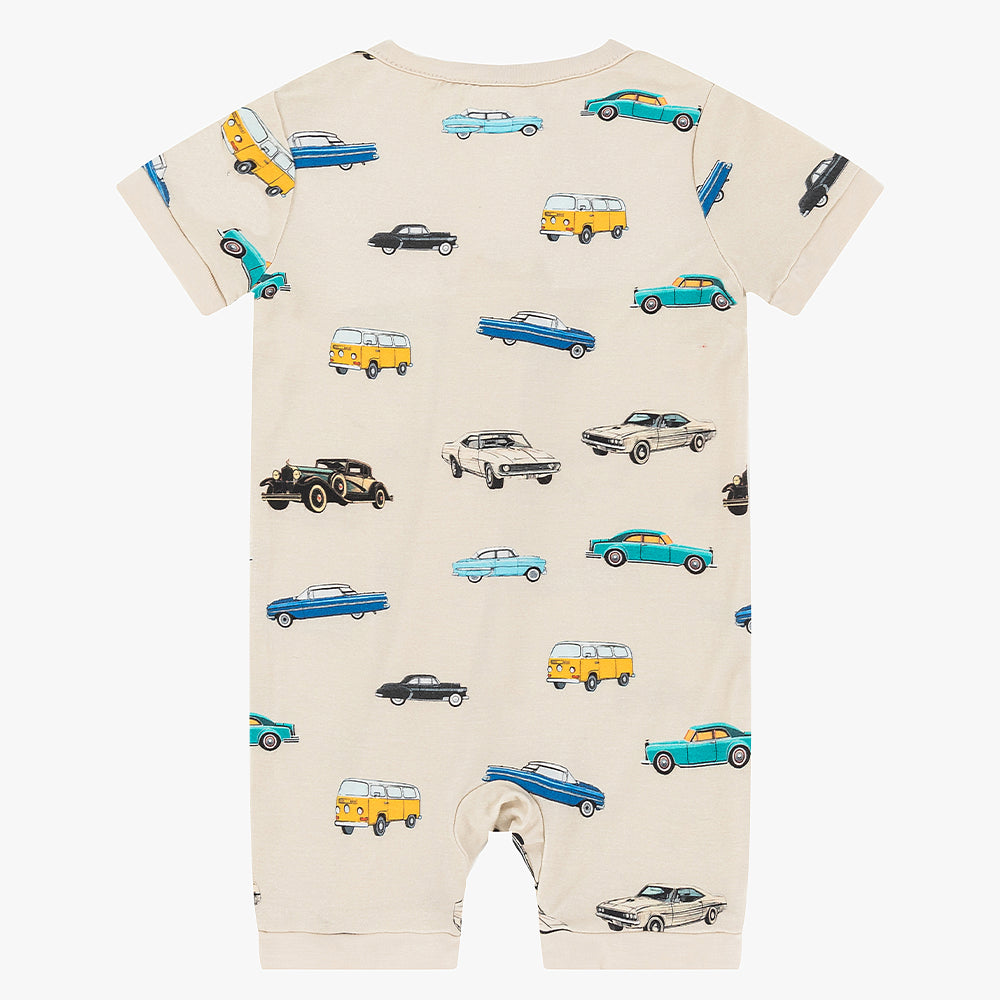 북유럽 드림 잔디 녹색 패턴 짧은 대나무 지피 아기 장난 꾸러기