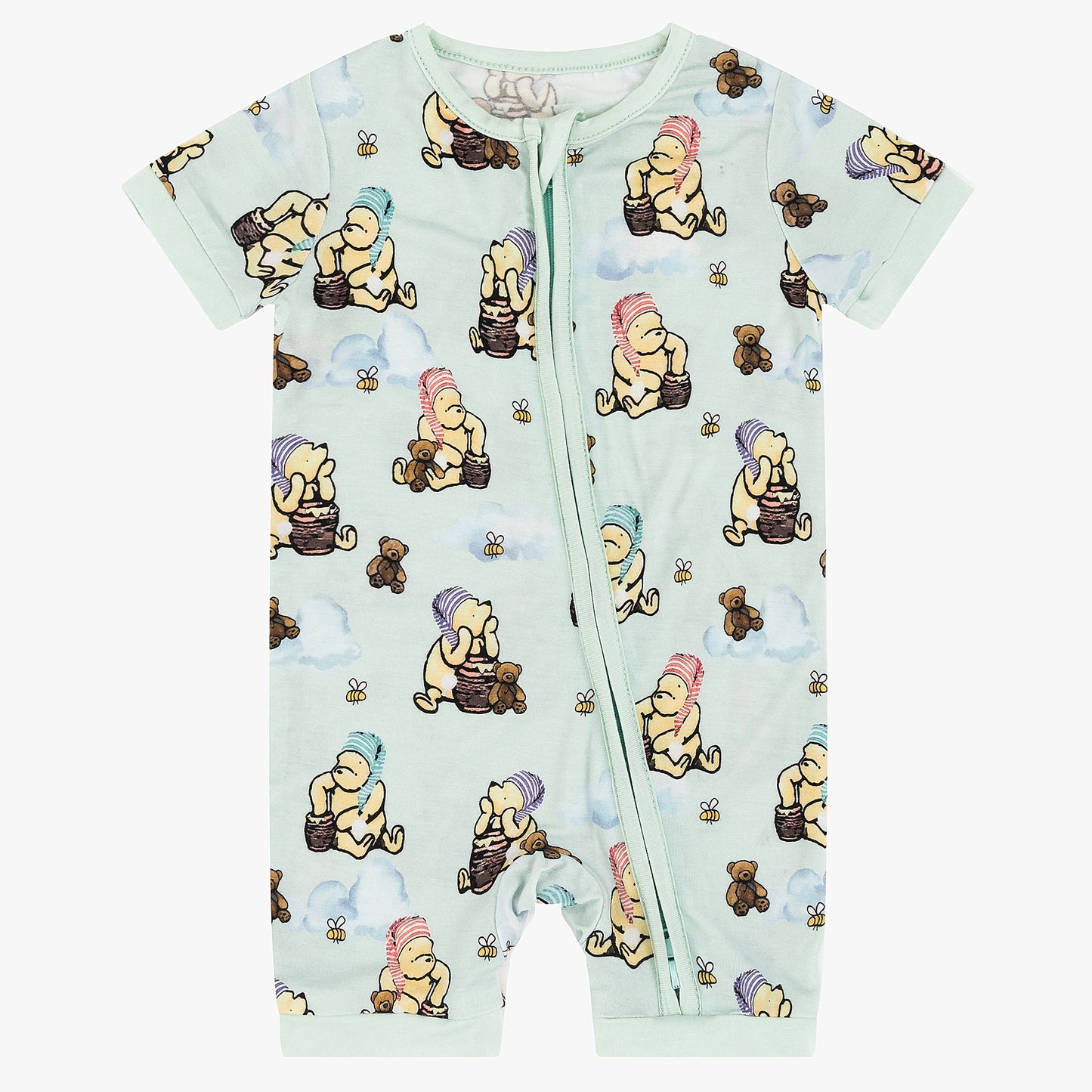 Bamboo Romper Pajama Shorts Set