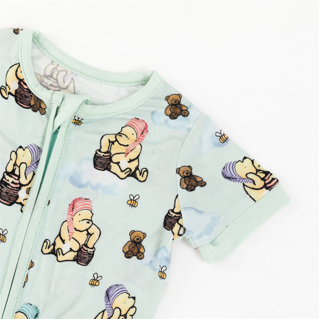 Bamboo Romper Pajama Shorts Set