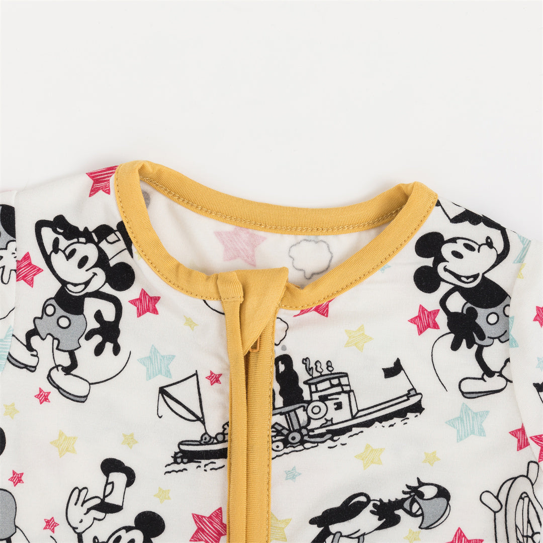 Liberty Mouse Baby Short Sleeve Zippy