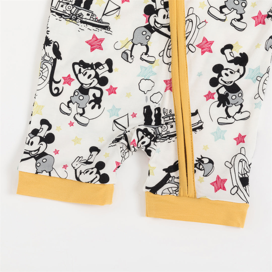 Liberty Mouse Baby Short Sleeve Zippy