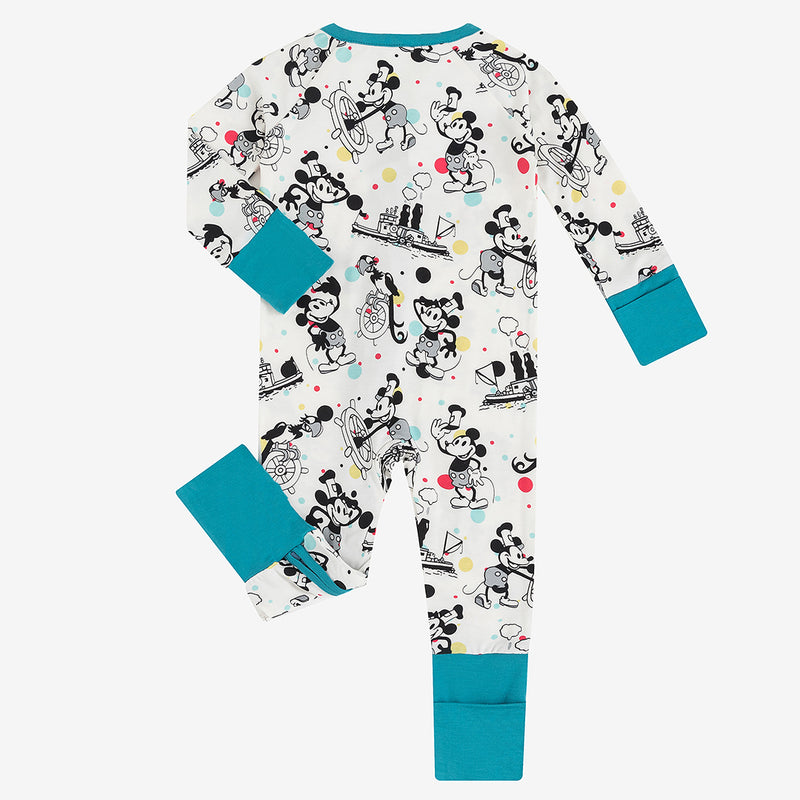 Cartoon Mouse and Ship Print Bamboo Zippered Sleeper