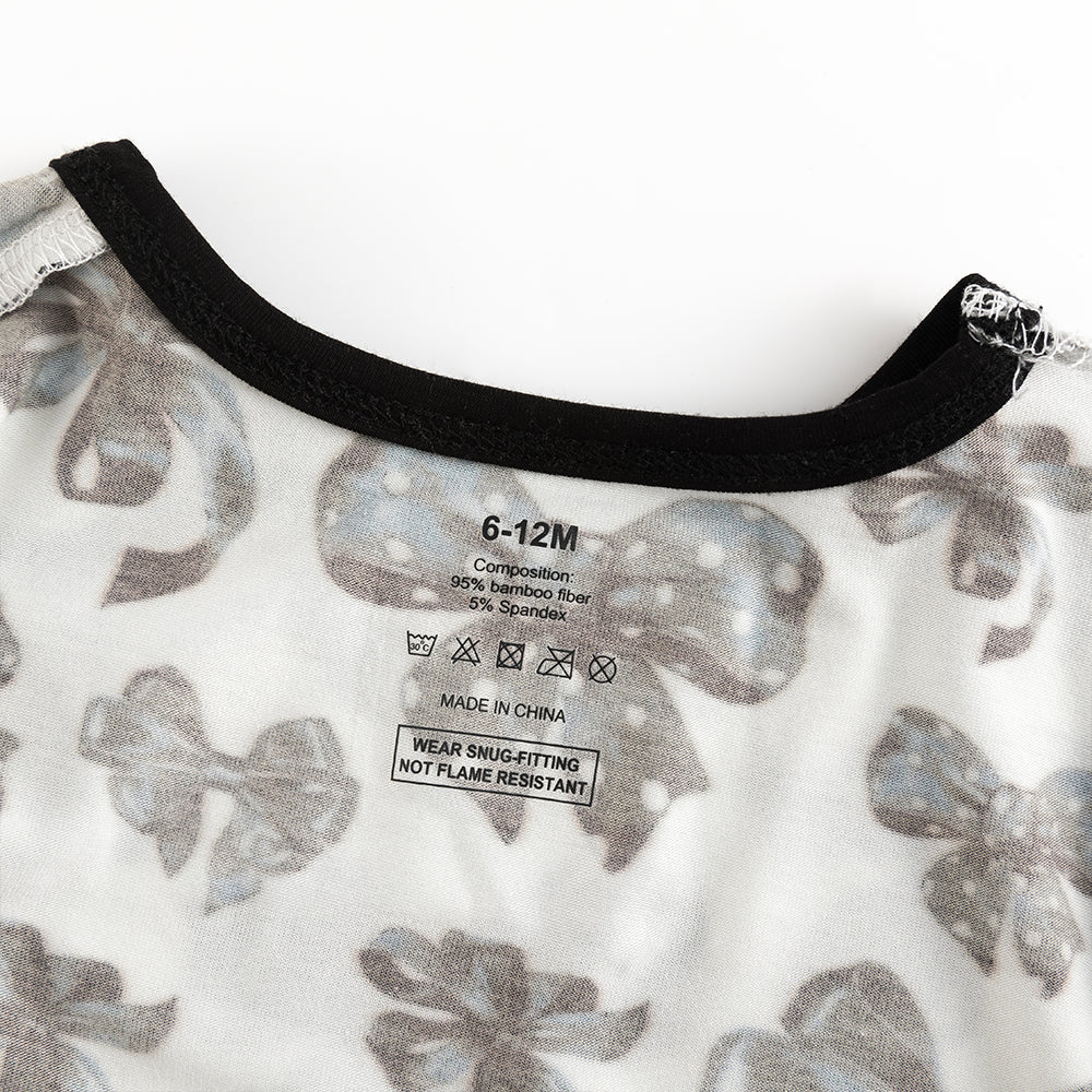 북유럽 드림 풀 그린 패턴 대나무 여름 파자마 반바지 세트