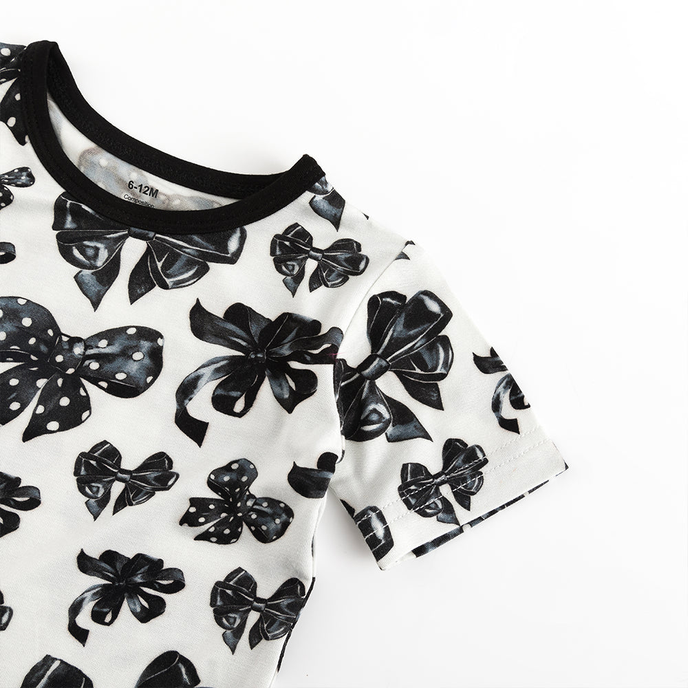 북유럽 드림 풀 그린 패턴 대나무 여름 파자마 반바지 세트