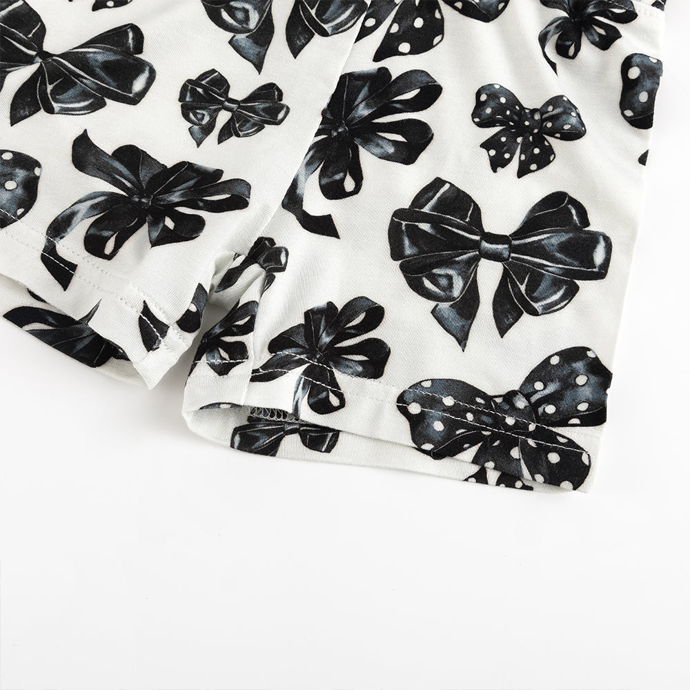 북유럽 드림 풀 그린 패턴 대나무 여름 파자마 반바지 세트