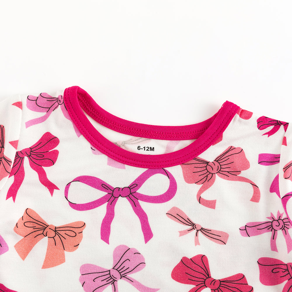 북유럽 드림 풀 그린 패턴 대나무 여름 파자마 반바지 세트