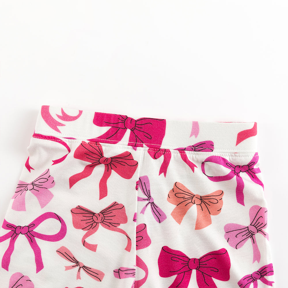 북유럽 드림 풀 그린 패턴 대나무 여름 파자마 반바지 세트