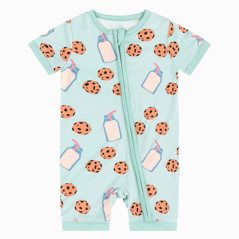 Cookies Milk Short Bamboo Zippy Baby Romper