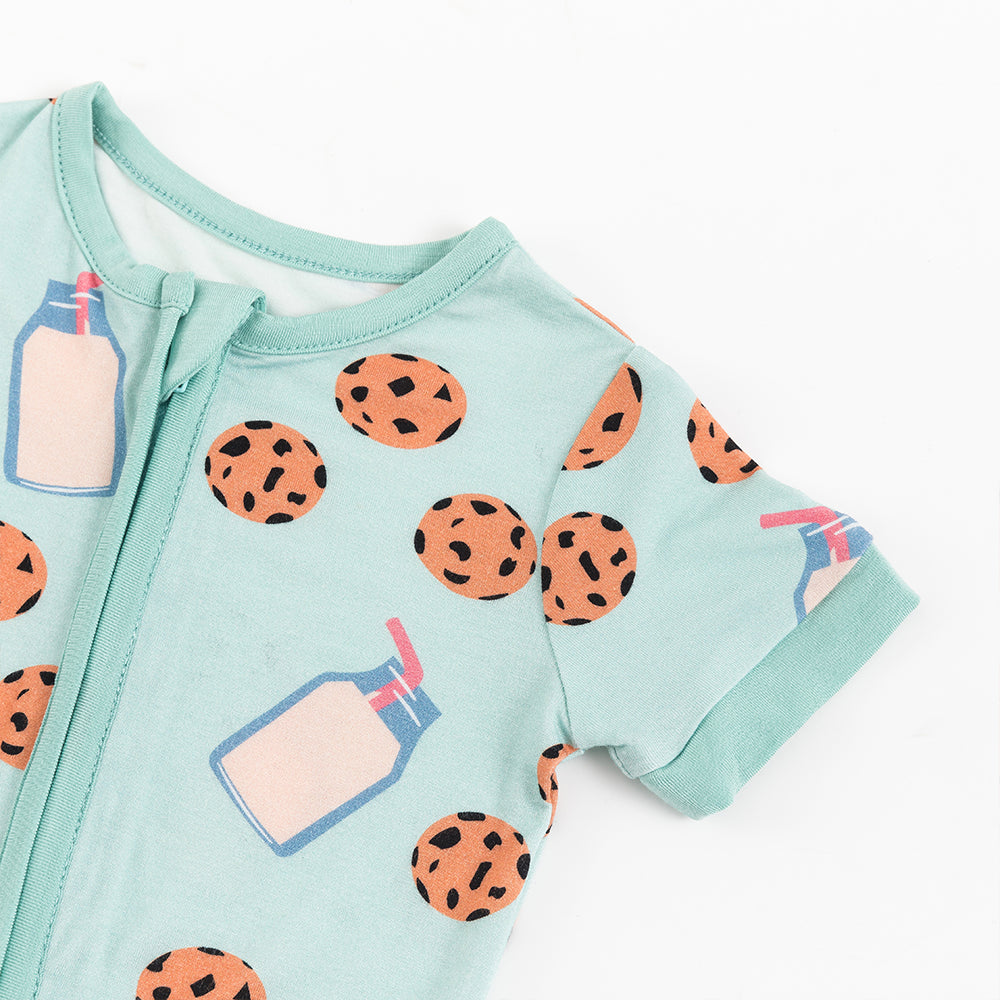 Cookies Milk Short Bamboo Zippy Baby Romper