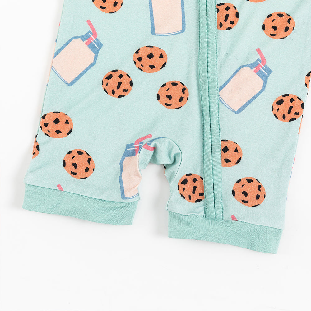 Cookies Milk Short Bamboo Zippy Baby Romper