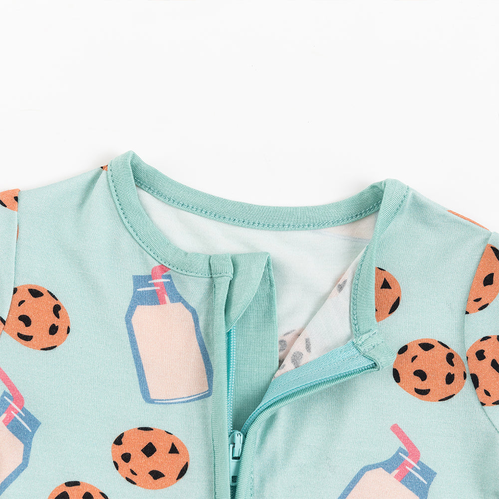 Cookies Milk Short Bamboo Zippy Baby Romper