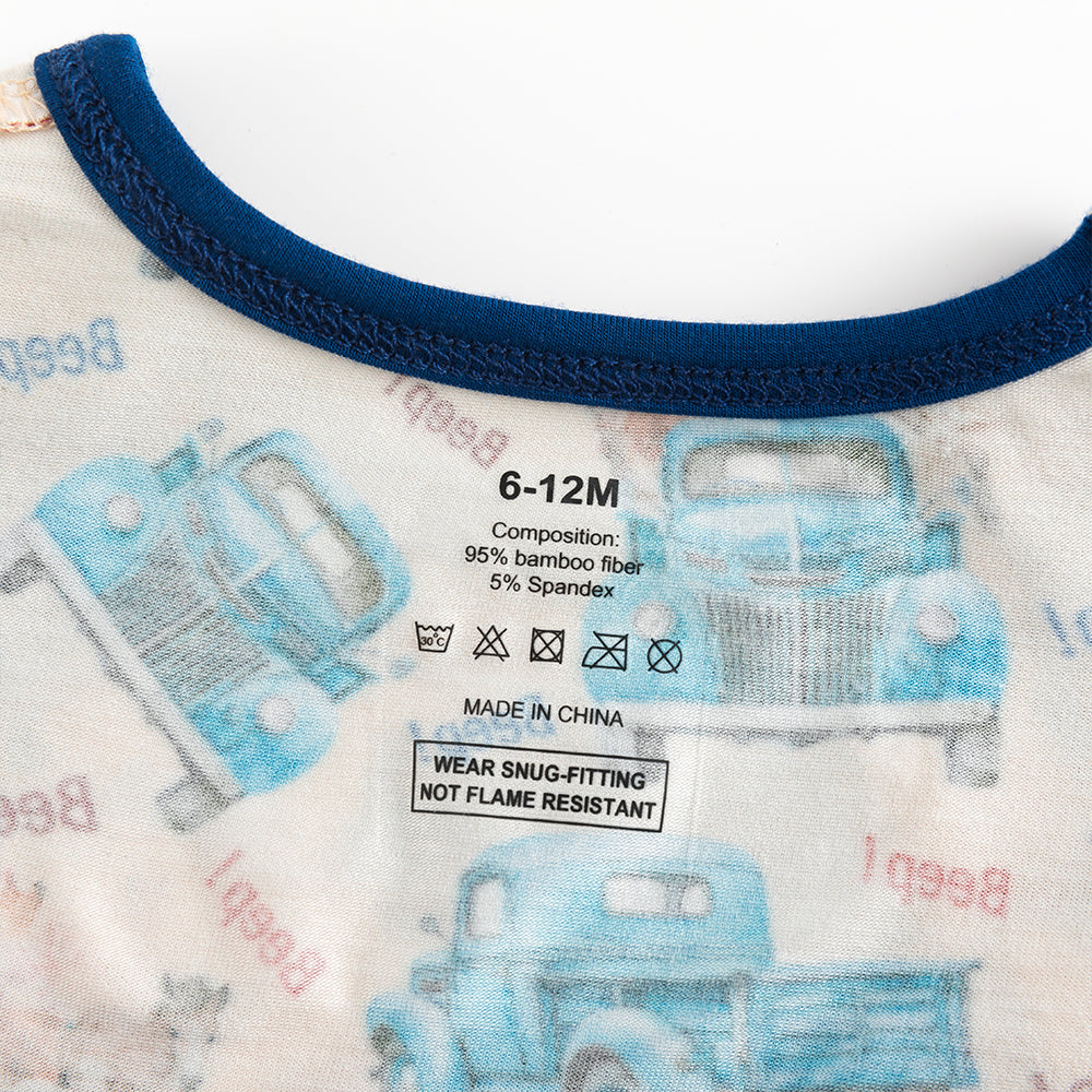 북유럽 드림 풀 그린 패턴 대나무 여름 파자마 반바지 세트