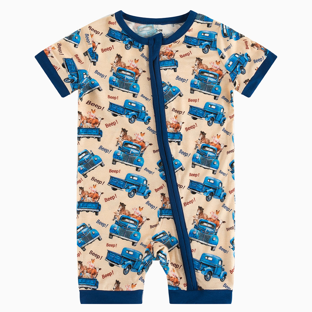 북유럽 드림 잔디 녹색 패턴 짧은 대나무 지피 아기 장난 꾸러기