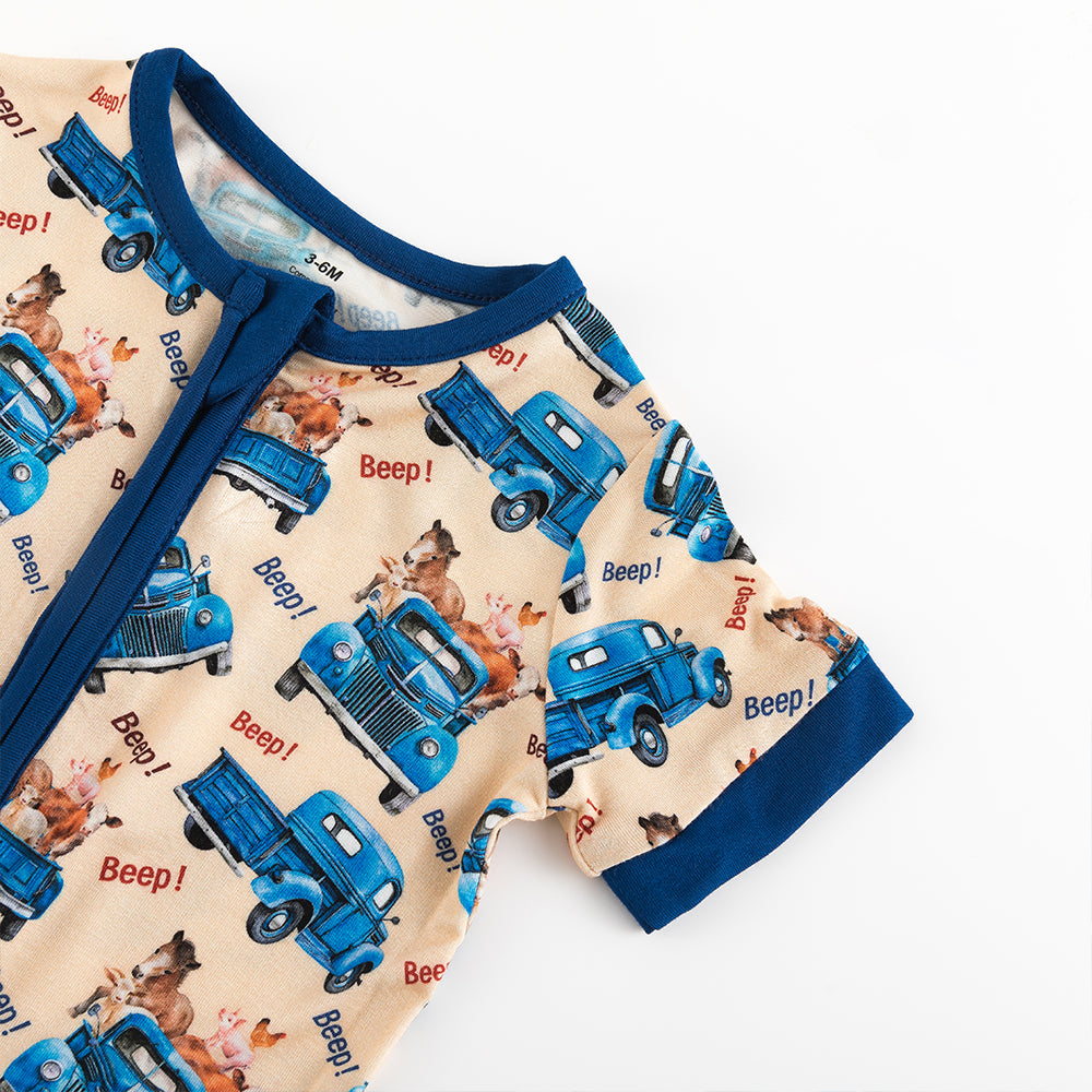 북유럽 드림 잔디 녹색 패턴 짧은 대나무 지피 아기 장난 꾸러기