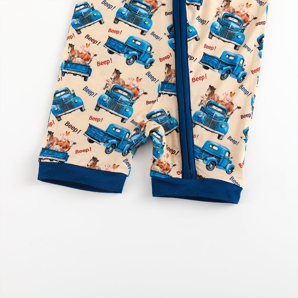 북유럽 드림 잔디 녹색 패턴 짧은 대나무 지피 아기 장난 꾸러기